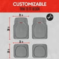 thumbnail image 4 of MOTOR TREND & BDK Heavy Duty Gray Rubber Car Mats Full Set - Universal Trim-To-Fit All Weather Floor Mats - Floor Mats for Car Accessories - Front & Back Interior Floor Mats for Truck Accessories, 4 of 7