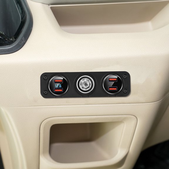 HEANUJJ Marine Boat Panel Black Plastic Control Panel 1 Set for Watercraft