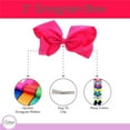 thumbnail image 3 of Motique Accessories 3 inch Grosgrain Bow for Little Child Girls- Set of 6 (Hot Pink Orange Yellow), 3 of 5