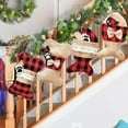 thumbnail image 3 of Gupgi Christmas Pet Stockings, Hanging Ornament, Cat Dog Plaid Fish Bow Bone Tassels Gift Reusable Bag, 3 of 3