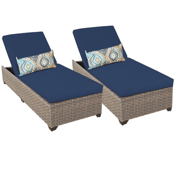 Hampton Chaise Set of 2 Outdoor Wicker Patio Furniture