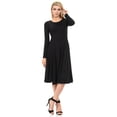 thumbnail image 2 of Pastel by Vivienne Women's Fit and Flare Midi Dress Black Large, 2 of 3