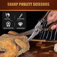 thumbnail image 3 of Professional Kitchen Scissors, Stainless Steel Poultry Scissors, Serrated Edge Meat Scissors, Bone Scissors With Gift Box For Chicken, Meat, Vegetable, 3 of 5