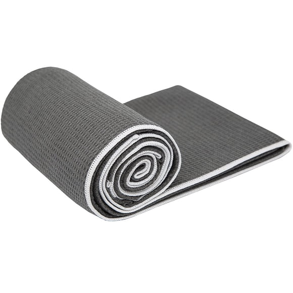 Toalla de yoga Shandali Stickyfiber, silicona caliente, 60 x 183 cm, gris