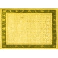 thumbnail image 1 of Ahgly Company Machine Washable Indoor Rectangle Persian Yellow Traditional Area Rugs, 6' x 9', 1 of 4
