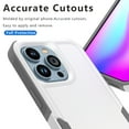 thumbnail image 3 of Xhy iPhone 14 Plus Case with Screen Protector 2 in 1 Double Layer Rugged Drop Resistant, Military Grade Full Body Protection TPU Durable Detachable for iPhone 14 Plus 6.7 inch 2022 Phone - White Grey, 3 of 9