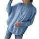 thumbnail image 2 of Pntutb, suéter de punto de manga de muñeca suelta para mujer de otoño e invierno, suéter de medio cuello alto de Color sólido Pntutb Pntutb-3660, 2 of 5