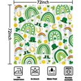 thumbnail image 3 of St. Patrick's Day Rainbow Shower Curtain Irish Green Shamrock Bathroom Set Spring Holiday Home Bath Bathtub Decor 72X72 Inches, 3 of 7