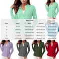 thumbnail image 3 of Purcolt Women's Golf Long Sleeve Workout Tops V Neck UPF 50+ Sun Protection Quick Dry Lightweight Active Tennis Shirts, 3 of 9