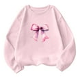 thumbnail image 7 of Xunlbb Sweatshirt for Women,Women's Bow Sweatshirt Cute Long Sleeve Round Neck Pullover Top Fashion,S-2XL, 7 of 7