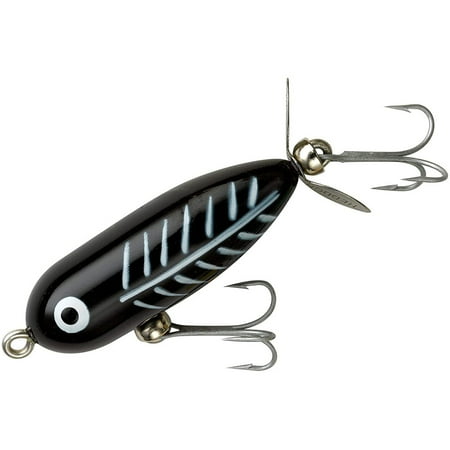 UPC: 0025436000066 | Heddon Tiny Torpedo 1/4 oz Fishing Lure – Black Shore Minnow