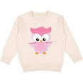thumbnail image 2 of Inktastic Cute Pink Spring Owl Toddler Sweatshirt, 2 of 4