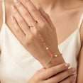 thumbnail image 6 of VNOX Stainless Steel Gold Tone Faceted Bead Finger Chain Bracelet for Anniversary Gift, 6 of 6