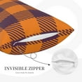 thumbnail image 5 of Balery Fall Buffalo Plaid Pillow Covers,Bed Pilowcases,Reversible Plush Throw Pillow Covers End Pillow Encasement,Pillow Case - 20"X30", 5 of 9