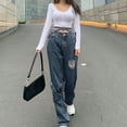 thumbnail image 4 of Bigersell High Waisted Skinny Jeans for Women Boot Cut Jeans Sale High Waisted Skinny Jeans Ladies Taper Denim Pants Distressed Female Jeans Fitted High Waist Full Length Pants Style J-6 Blue S, 4 of 9