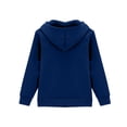 thumbnail image 3 of TQWQT Girls Hoodie Sweatshirt Kids Long Sleeve Pullover Tops Casual Solid Color Hooded Jacket Children Clothing Fashion Outerwear Navy 3-4 Years, 3 of 3
