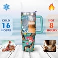 thumbnail image 4 of Stylish Dog Pattern Travel Mug - 40oz Leakproof Tumbler with Straw & Handle - Ideal Gift for Women Who Love Puppies, 4 of 7