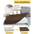 thumbnail image 5 of Dark Brown Rattan Couch Cushion Covers Stretch, Washable Sofa Seat Covers Individual Seat Cushion Sofa Slipcovers Vintage Abstract Wicker Texture Couch Cover Furniture Protector M-1PCS, 5 of 7