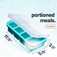 thumbnail image 5 of 1 Cup Silicone Freezer Molds with Lids - Soup Cubes with Steel Reinforced Rim - Perfect for Freezing Broth, Rice, Individual Portions, Meal Prepping and More - Aqua - 2-Pack, 5 of 5