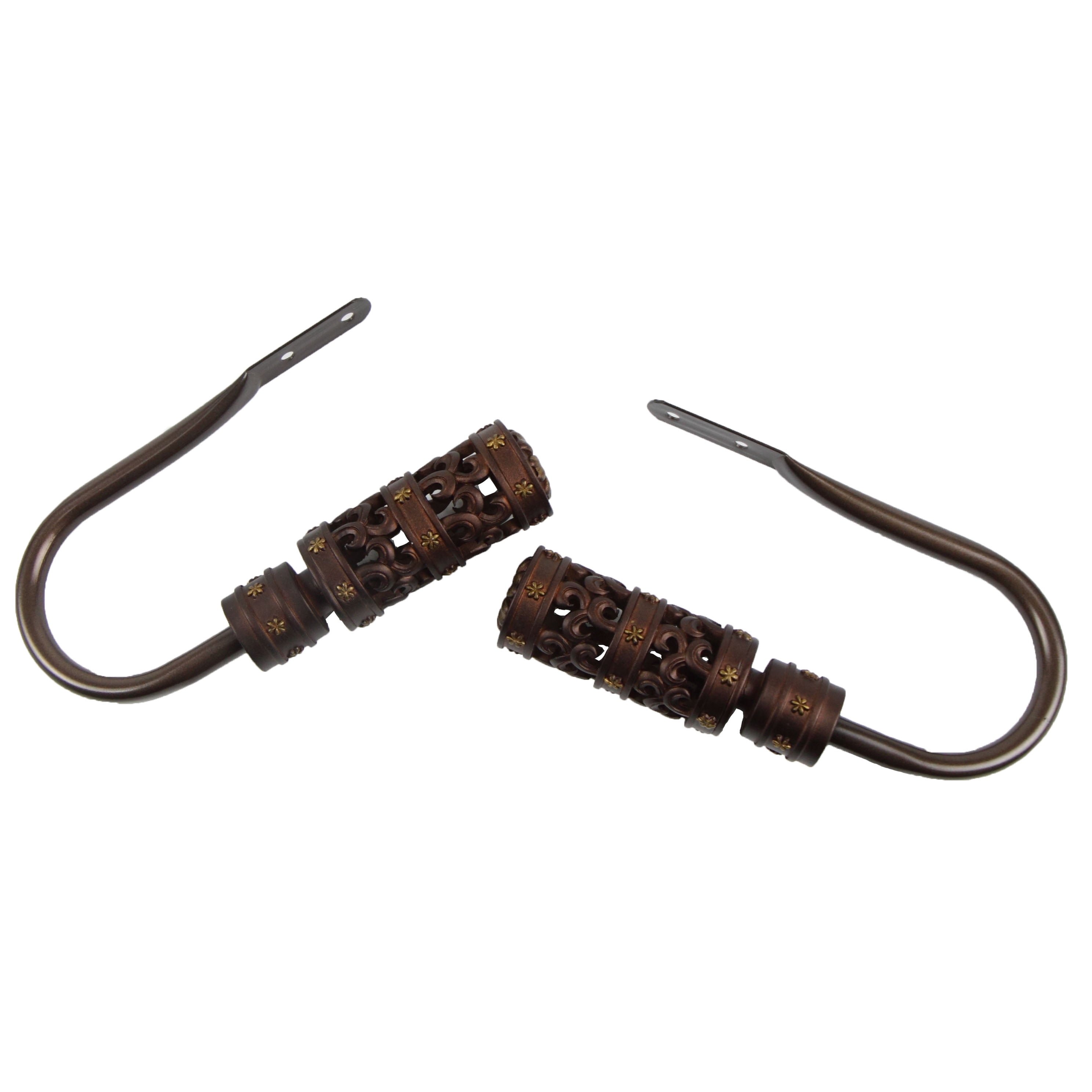 Rocco Curtain Holdback Pair in Cocoa