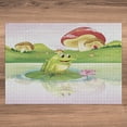 thumbnail image 3 of Ambesonne Colorful Jigsaw Puzzle Durable Cardboard, Frog on Water Lily Art, 1000 pcs, Multicolor, 3 of 5