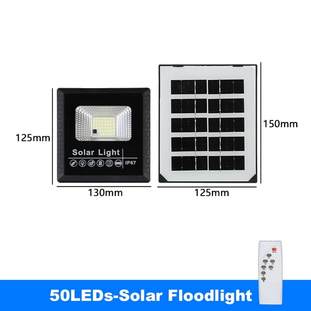 Luz Solar LED para jardín al aire libre, reflector luminoso impermeable para escaleras, luz Solar de pared, luz de atenuación/tiempo/Control remoto