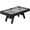 Black + gray tablecloth, variant on 7 ft Billiard Table Set with 2 Cues, Balls, Triangle, Chalk & Brush, Modern Black Wood Finish for Home Office Basement