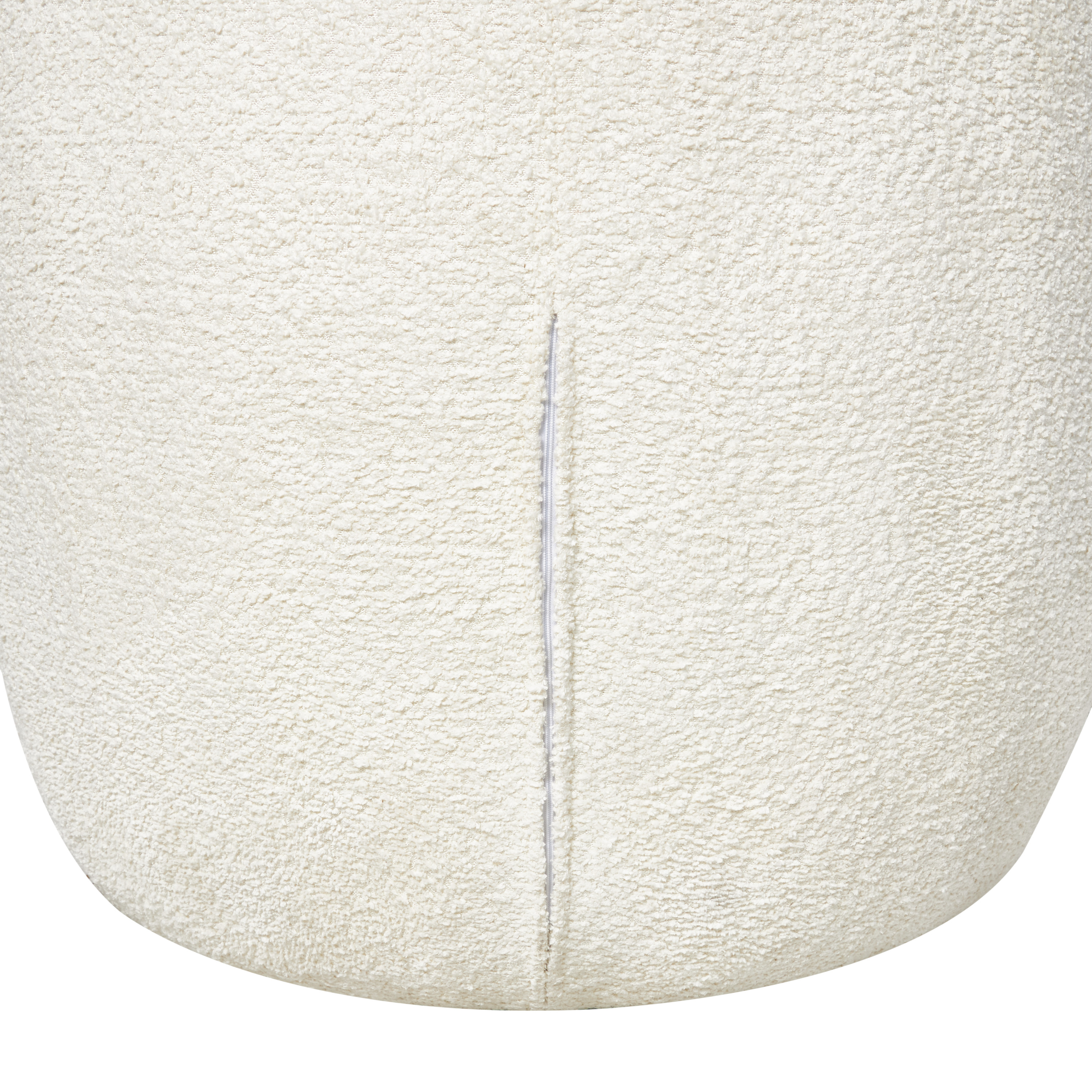 DecMode Polyester Rounded Barrel Lounge Chair, White