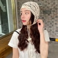 thumbnail image 5 of SikaFu Vintage Beanies Women Hat Vintage Handmade Crochet Knitted Hat Lady All Seasons Skullies Beanies Female Flower Beanie Hat, 5 of 6
