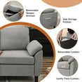 thumbnail image 5 of Pingliang Home 2 Pieces Furniture Set, 57" Loveseat and 35" Accent Chair, 1-Seater Single Armchair and 2-Seater Small Sofa Couch with Side Pockets for Dorm,Living Room,Apartment,Office,Studio, 5 of 5