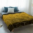 thumbnail image 4 of Yellow Geometric Blanket Soft Cozy Warm Throw Blanket for Couch, Plush Fuzzy Flannel Fleece Blankets for Sofa, Modern Abstract Art Ombre Bed Blankets Lightweight Gifts for Women, 50"x60", 4 of 9