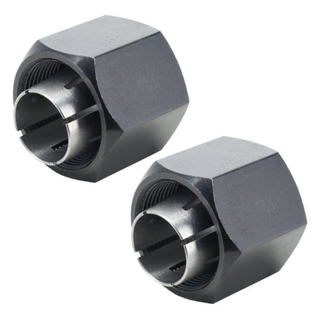 Bosch 2610906284 1/2in Collet Chuck Replacement Tool Part for 1613, 1617, 1618, and 1619 Series Routers (2-Pack)