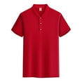 thumbnail image 6 of YLSDY Golf Button Collared Shirts for Men Multipacks Quick Dry Short Sleeve Collared Shirt Slim Fit Casual Button Collareds Shirt Red S, 6 of 7