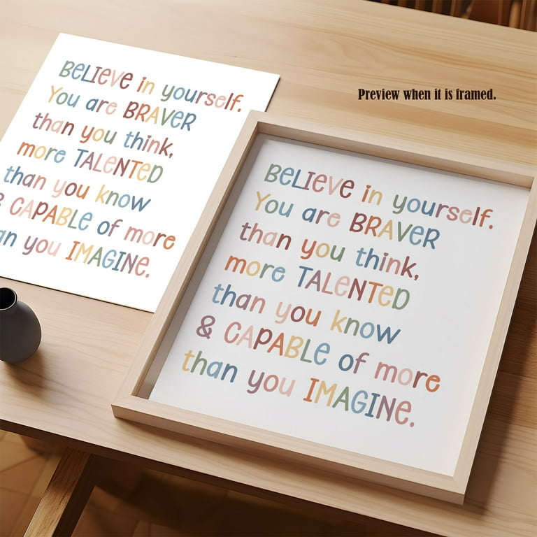 Believe In Yourself, Inspirational Gift for Teen Girls, Positive