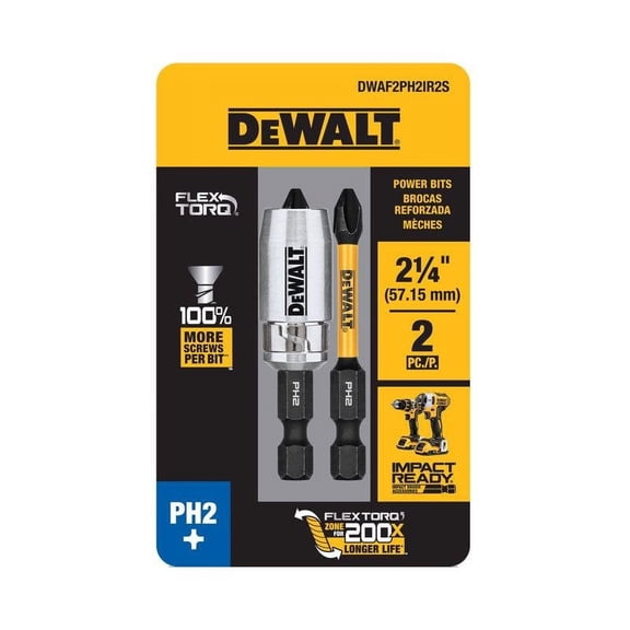 Dewalt DWA2PH2IR2S 2 in. PH2 Impact Ready 2PK with Sleeve