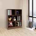 thumbnail image 6 of Bookcase, Wooden Bookshelf with 7 Compartments, 3-Tier Freestanding Display Storage Shelves, Cabinet Rack Organizer, DIY Book Case for Living Room, Bedroom, Home Office 31.5*9.06*39.37in, 6 of 26