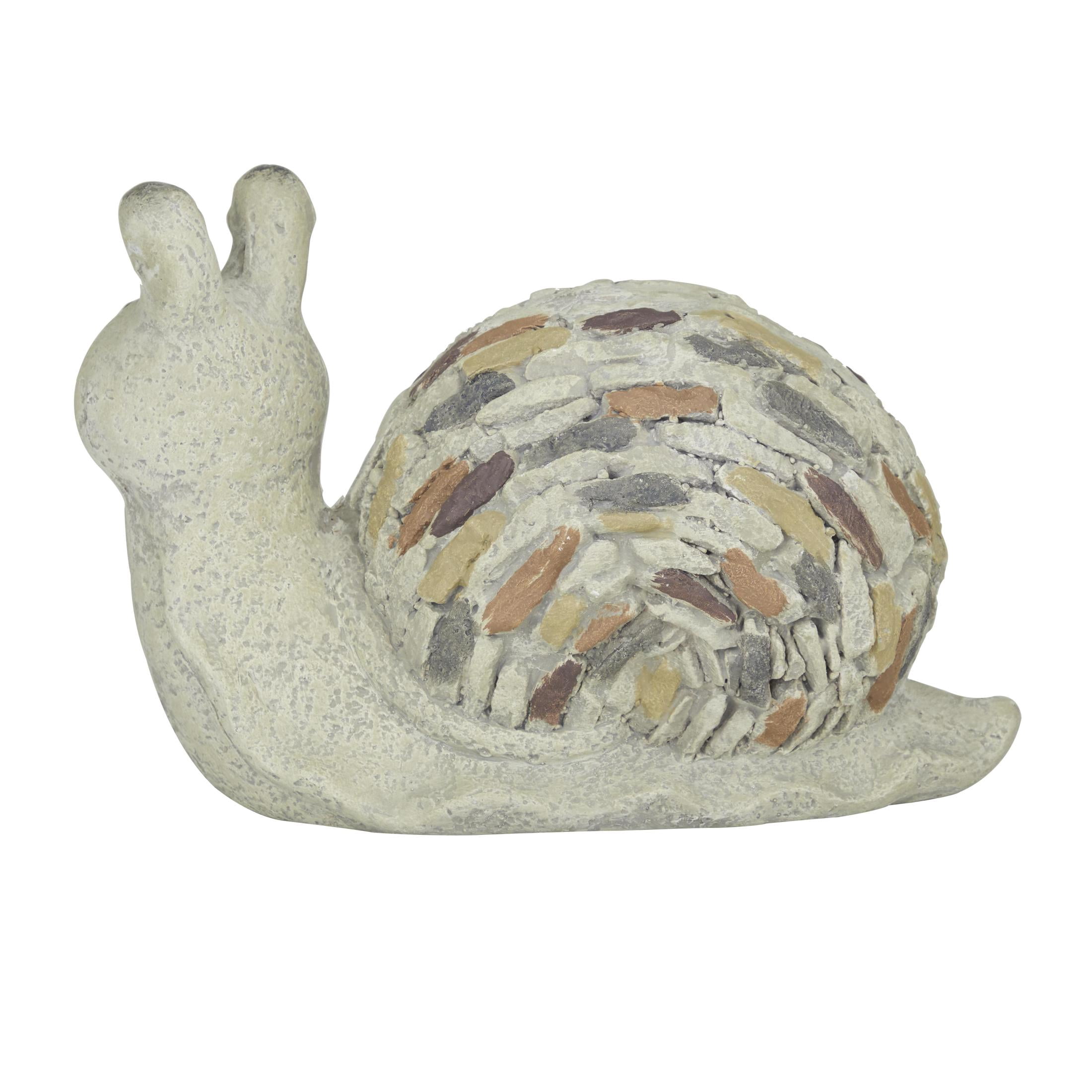 DecMode 8" Indoor Outdoor Snail Garden Sculpture