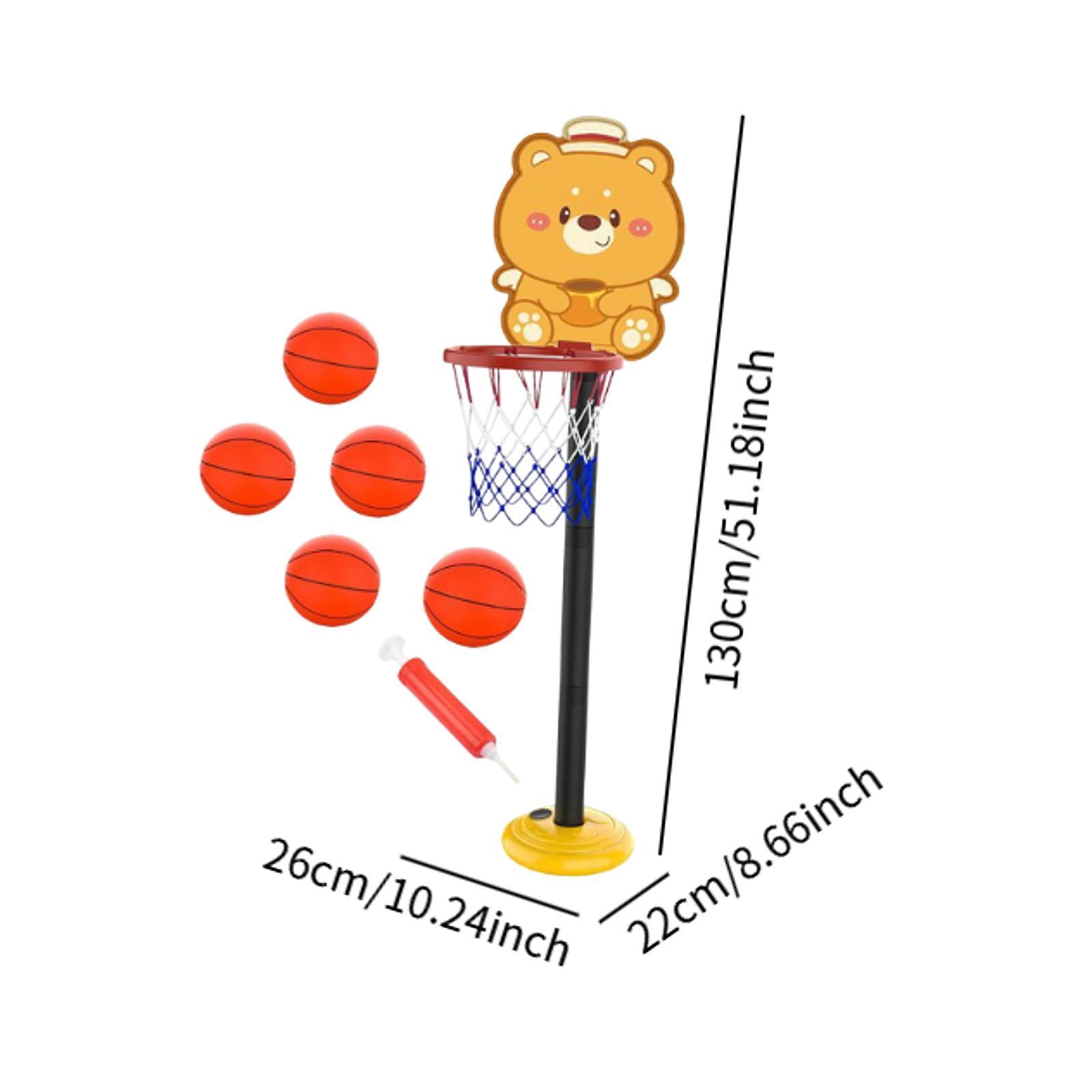 harayaa Basketball Hoop Set for Kids Basketball Stand Basket Supplies Basketball Net for Yellow