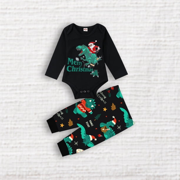 Familia Padre Niño Vestido Casual Dinosaurio Impreso Cintura Elástica Ropa de Dormir Traje Hugtrwg Para estrenar