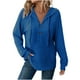 thumbnail image 3 of Sudadera con capucha para mujer,Sudadera informal con capucha y botones para mujer, manga larga con cordón ajustable, poliéster, para uso doméstico, sopatenor, 3 of 9