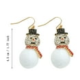 thumbnail image 3 of SUSHANG Rhinestone Snowman Earrings Women Christmas Snowman Earring Cute Earring, 3 of 6