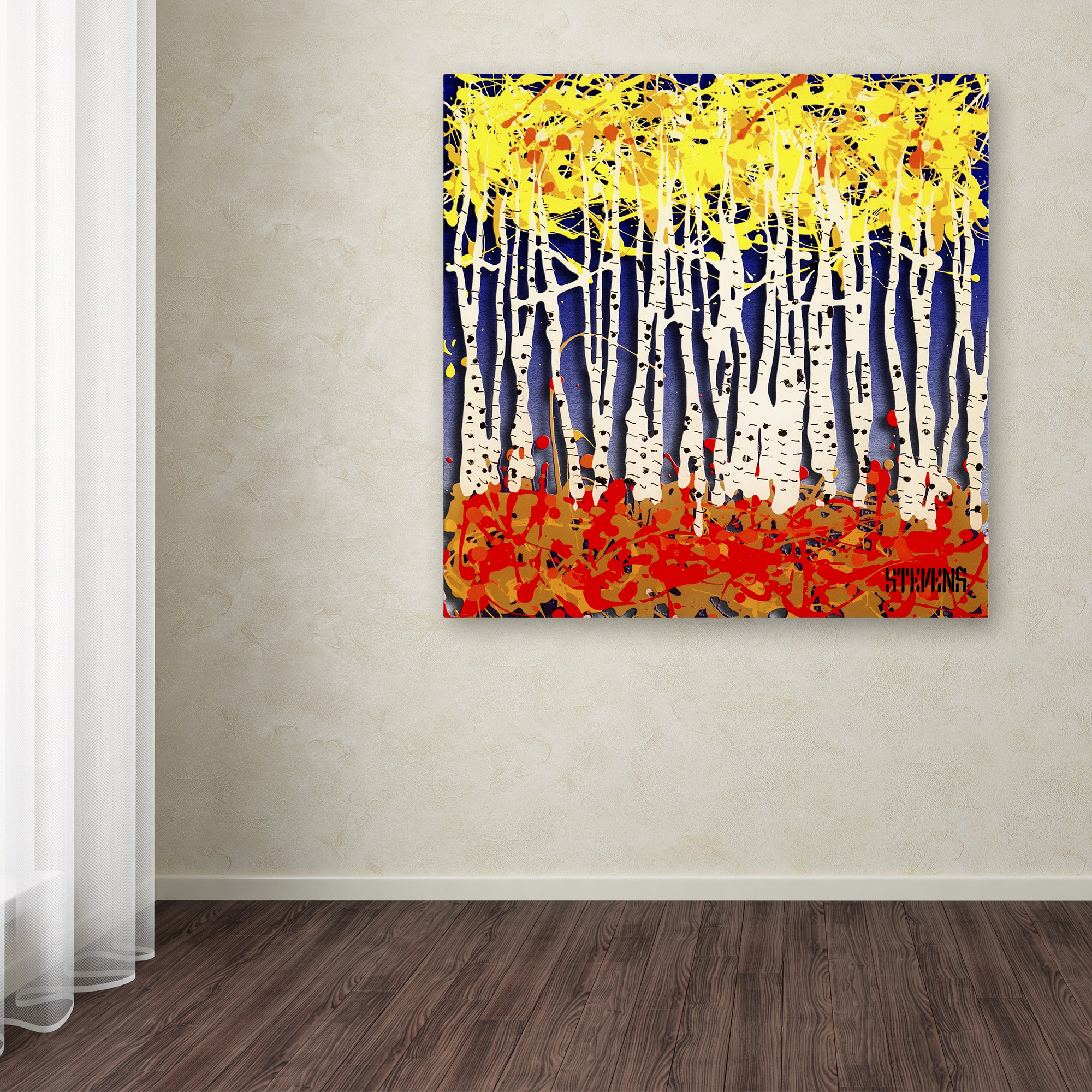 Trademark Fine Art Roderick Stevens 'White Aspens' 24 x 24 (RS994-C2424GG)