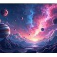 thumbnail image 3 of LUUFILx Galaxy Space Banner Backdrop Cosmic Universe Birthday Party Decorations Planet Scene Themed Background Photography Props Stars Astronomy Event Decor, 3 of 7