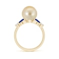 thumbnail image 2 of Angara Golden South Sea Cultured Pearl & Sapphire Butterfly Ring in 14K Yellow Gold for Women | June Birthstone Jewelry for Her, 2 of 8