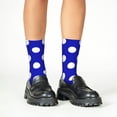 thumbnail image 4 of Naloa Blue And White Polka Dot Kids Socks Unisex Kids and Toddlers' Crew Socks, ,1 Pairs, 4 of 5