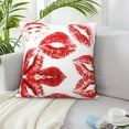 thumbnail image 6 of ZICANCN Decorative Throw Pillow Covers , Red Lipstick Couch Sofa Decorative Knit Pillow Covers for Living Room Farmhouse 18"x18", 6 of 8