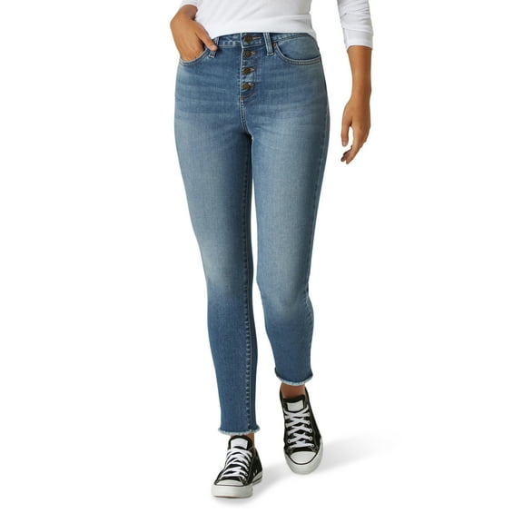 Lee Women's Heritage High Rise Button Fly Skinny Ankle Jean