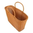 thumbnail image 1 of RUNROTOO 1Pcs Portable Shopping Basket Plastic Brown Rustic Atmosphere for Friends, 1 of 8