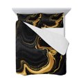 thumbnail image 7 of Marble Black Twin Size Down Alternative Comforter, Lightweight Comforter Quilt Bedding Set with Pillow Shams Vintage Gold Art Abstract Farmhouse All Seasons Bed Comforter Duvet Insert 68"x86", 7 of 7