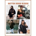 thumbnail image 3 of Asyoly Womens Corduroy Button Down Shirts Jacket Boyfriend Long Sleeve Solid Color Shacket Jacket Oversized Coats Casual Loose Tops with Pocket, 3 of 9